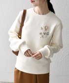 【シップス フォー ウィメン/SHIPS】のSHIPS any 手洗い可能 裏起毛 ビジュー クルーネック コンパクト プルオーバー オフホワイト|ID: prp329100004527197 ipo3291000000035331313