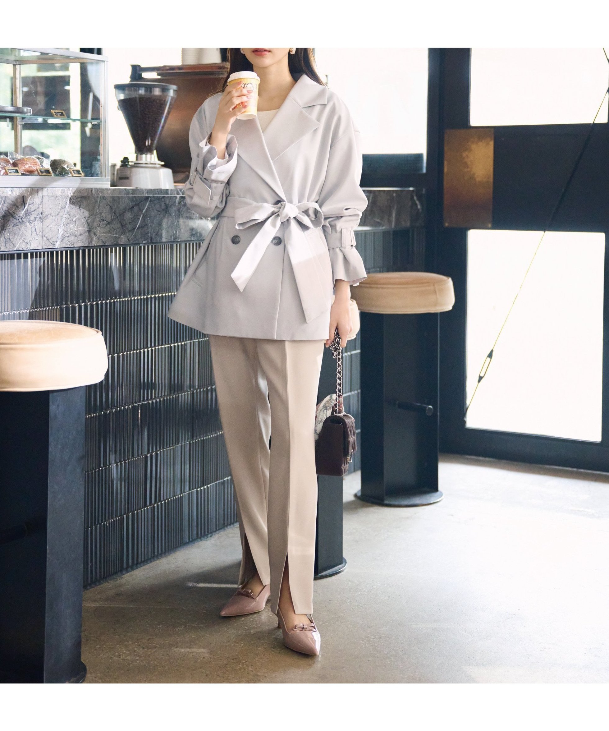 【プロポーション ボディドレッシング/PROPORTION BODY DRESSING】のミドル丈ルーズトレンチコート インテリア・キッズ・メンズ・レディースファッション・服の通販 founy(ファニー) 　ファッション　Fashion　レディースファッション　WOMEN　アウター　Coat Outerwear　コート　Coats　トレンチコート　Trench Coats　ミドル　Middle　ミント|ID: prp329100004527209 ipo3291000000032015593