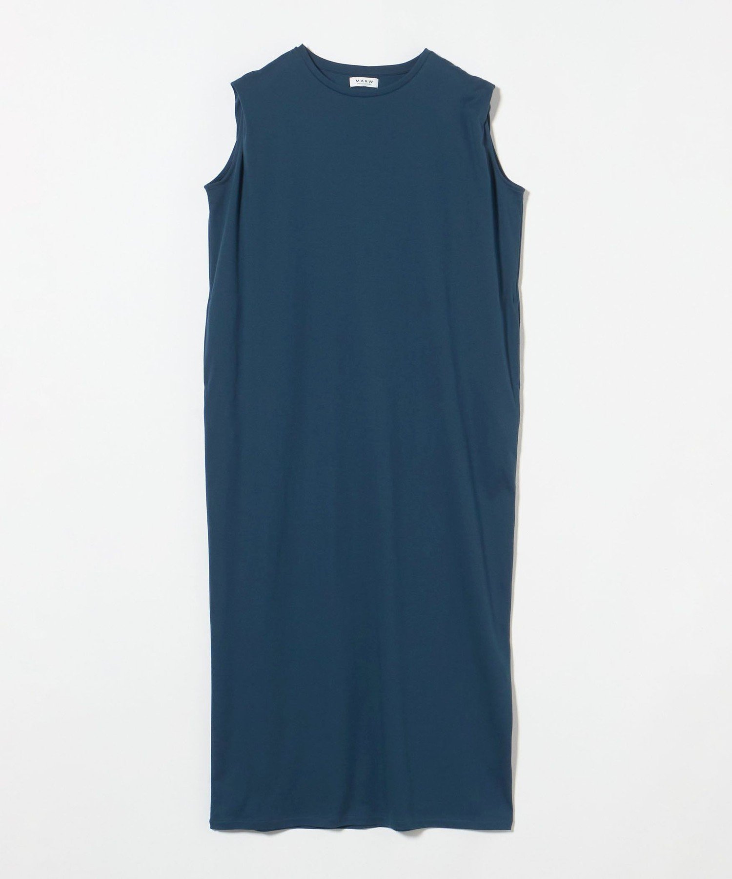 【ユナイテッドアローズ/UNITED ARROWS】のMARW UNITED ARROWS ノースリーブ ロング ワンピース -汗ジミ防止- インテリア・キッズ・メンズ・レディースファッション・服の通販 founy(ファニー) 　ファッション　Fashion　レディースファッション　Ladies' Fashion Online　ワンピース　Dress　なめらか　Smooth　ノースリーブ　No Sleeve　人気　Popularity　ロング　Long　夏　Summer　ビジネス 仕事 通勤　Business　NAVY|ID: prp329100004527215 ipo3291000000032641823