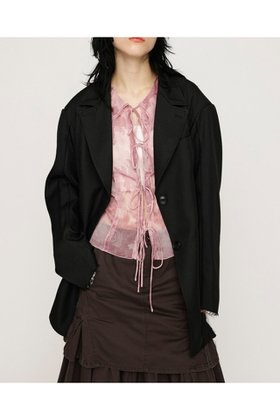 【スライ/SLY】のCUT OUT OVER ジャケット 人気、トレンドファッション・服の通販 founy(ファニー) ファッション Fashion レディースファッション WOMEN アウター Coat Outerwear ジャケット Jackets おすすめ Recommend ガーリー Girly ジャケット Jacket セットアップ Set Up プリント Print リラックス Relax |ID:prp329100004527218