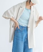 【コーエン/COEN】のリネンタッチ ポリエステル ハーフスリーブ ジャケット(セットアップ対応) NATURAL|ID: prp329100004527244 ipo3291000000032660775