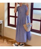 【アイモハ/aimoha】のaimoha -select-/チェック柄ボリュームスリーブ半袖ロングワンピース 人気、トレンドファッション・服の通販 founy(ファニー) ファッション Fashion レディースファッション WOMEN ワンピース Dress ギャザー Gather スリーブ Sleeve チェック Check ロング Long 半袖 Short Sleeve 夏 Summer 楽ちん Easy thumbnail ブルー|ID: prp329100004527252 ipo3291000000032015756