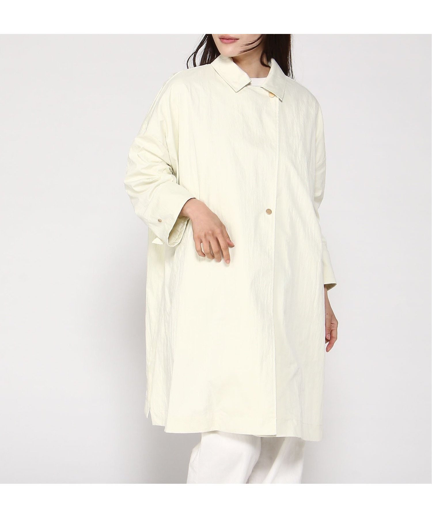 【グレディブリリアン/Gready Brilliant】のGready Brilliant/2_ピーチTNテントコート インテリア・キッズ・メンズ・レディースファッション・服の通販 founy(ファニー) 　ファッション　Fashion　レディースファッション　WOMEN　アウター　Coat Outerwear　コート　Coats　スタンダード　Standard　スリット　Slit　ピーチ　Peach　LEM|ID: prp329100004527260 ipo3291000000032015794