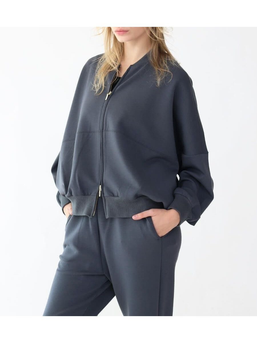 【ラシュッド/LASUD】のダンボールジャージーダブルジップブルゾン 人気、トレンドファッション・服の通販 founy(ファニー) 　ファッション　Fashion　レディースファッション　WOMEN　アウター　Coat Outerwear　ブルゾン　Blouson/Jackets　おすすめ　Recommend　なめらか　Smooth　コラボ　Collaboration　ストレッチ　Stretch　ダブル　Double　フィット　Fit　ブルゾン　Blouson　エレガント 上品　Elegant　 other-1|ID: prp329100004527273 ipo3291000000032083529