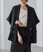 【ラナン/Ranan】のRanan/麻調ダブルボタンハーフスリーブジャケット ブラック|ID: prp329100004527285 ipo3291000000033485612