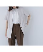 【ナチュラル ビューティー ベーシック/NATURAL BEAUTY BASIC】のリネンライクツイルシリーズ ハーフスリーブジャケット オフベージュ|ID: prp329100004527295 ipo3291000000032628461