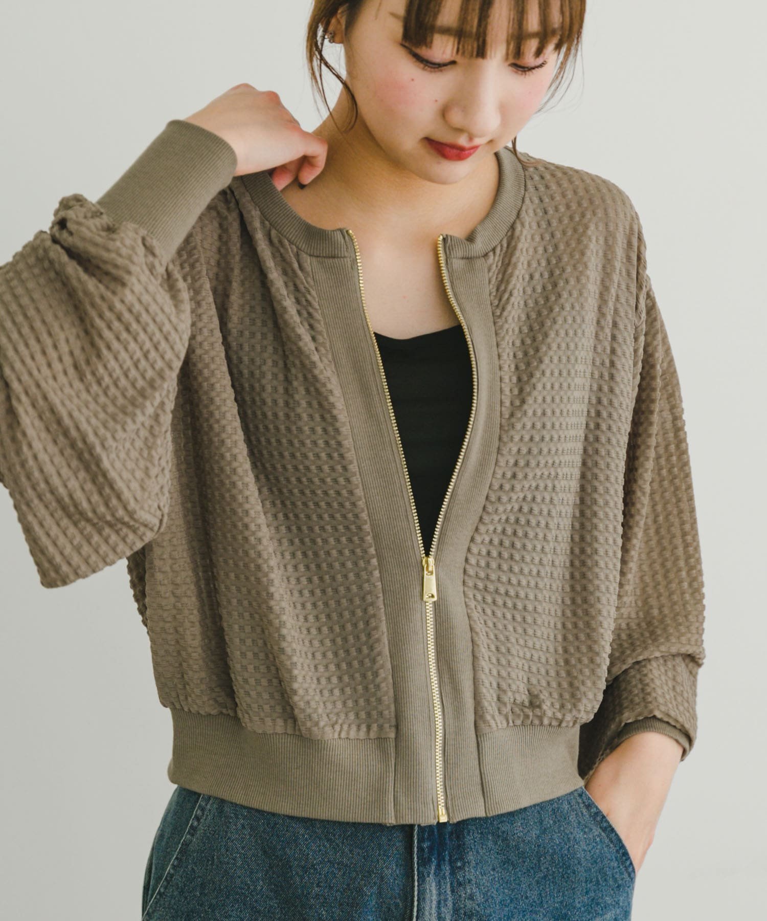 【その他のブランド/Other】のポコポコシアーブルゾン インテリア・キッズ・メンズ・レディースファッション・服の通販 founy(ファニー) 　ファッション　Fashion　レディースファッション　WOMEN　アウター　Coat Outerwear　ブルゾン　Blouson/Jackets　2025年　2025　2025春夏・S/S　Ss,Spring/Summer,2025　おすすめ　Recommend　トレンド　Trend　リラックス　Relax　エレガント 上品　Elegant　今季　This Season　夏　Summer　S/S・春夏　Ss・Spring/Summer　BEG|ID: prp329100004527302 ipo3291000000032015972