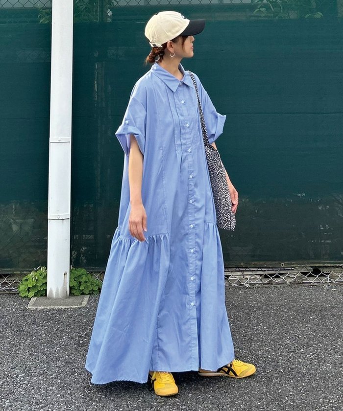 【コーナーズ/CORNERS】の【CORNERS by KR】サイドギャザーシャツワンピース インテリア・キッズ・メンズ・レディースファッション・服の通販 founy(ファニー) https://founy.com/ ファッション Fashion レディースファッション WOMEN ワンピース Dress シャツワンピース Shirt Dresses ギャザー Gather ポケット Pocket 羽織 Haori |ID: prp329100004527329 ipo3291000000032016087