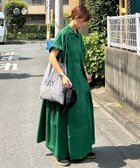 【コーナーズ/CORNERS】の【CORNERS by KR】サイドギャザーシャツワンピース グリーン|ID: prp329100004527329 ipo3291000000032016096