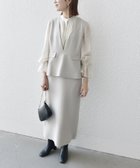 【シップス フォー ウィメン/SHIPS】の《追加 》SHIPS any 洗濯機可能 ダブルクロス Vネック ペプラム ワンピース NAVY BLUE ベージュ|ID: prp329100004527348 ipo3291000000034784765