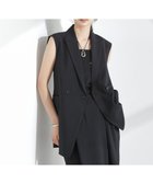 【ナノ ユニバース/nano universe】のメランジドライ テーラードダブルジレ(セットアップ可) 人気、トレンドファッション・服の通販 founy(ファニー) ファッション Fashion レディースファッション Fashion for Women アウター Coat / Outerwear Collection トップス・カットソー Cut & Sew Tops ベスト&ジレ / 重ね着スタイル Vests & Gilets インナー Innerwear 春 Spring ストレッチ Stretch, Stretchy Fabric セットアップ Set-Up, Coordinated Outfit ダブル Double, Double-Breasted バランス Balance, Style Balance ベーシック Basic, Essential 半袖 Short Sleeve, Half Sleeve メランジ Melange, Mixed Yarn S/S・春夏 SS, Spring/Summer, Warm Season おすすめ Recommended / Our Picks 夏 Summer 2025年 2025 2025春夏・S/S Spring/Summer 2025 SS25 thumbnail ブラック|ID: prp329100004527359 ipo3291000000033455624
