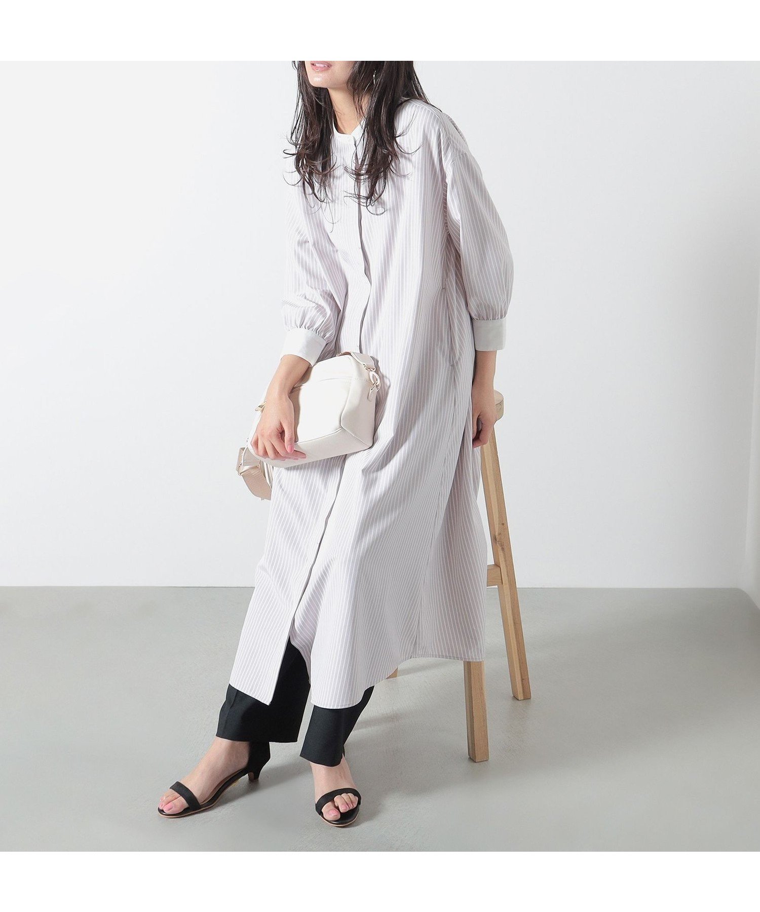 【その他のブランド/Other】のクレリック シャツワンピース インテリア・キッズ・メンズ・レディースファッション・服の通販 founy(ファニー) 　ファッション　Fashion　レディースファッション　WOMEN　ワンピース　Dress　シャツワンピース　Shirt Dresses　スタイリッシュ　Stylish　ストライプ　Stripe　ストレート　Straight　ブロード　Broad　ポケット　Pocket　無地　Plain Color　おすすめ　Recommend　エレガント 上品　Elegant　GREY|ID: prp329100004527364 ipo3291000000032016228