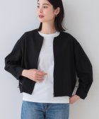 【インディヴィ/INDIVI】の【洗える/凹凸素材】ドロストデザインショート丈ブルゾン 人気、トレンドファッション・服の通販 founy(ファニー) ファッション Fashion レディースファッション WOMEN アウター Coat Outerwear ブルゾン Blouson/Jackets おすすめ Recommend エアリー Airy シンプル Simple ジョーゼット Georgette ストレッチ Stretch バランス Balance ブルゾン Blouson ペプラム Peplum ボトム Bottom ポケット Pocket メタル Metal ワイド Wide 吸水 Water Absorption 洗える Washable thumbnail ブラック|ID: prp329100004527368 ipo3291000000032016237