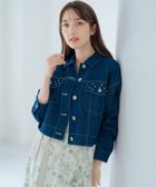 【ミッシュマッシュ/MISCH MASCH】の2025春夏新作 パールデニムジャケット/MM518501 ネイビー|ID: prp329100004527383 ipo3291000000033333450