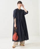 【フリークスストア/FREAK'S STORE】のインド ピンタックワンピース/バンドカラー シャツワンピース 25SS ブラック|ID: prp329100004527428 ipo3291000000032531157
