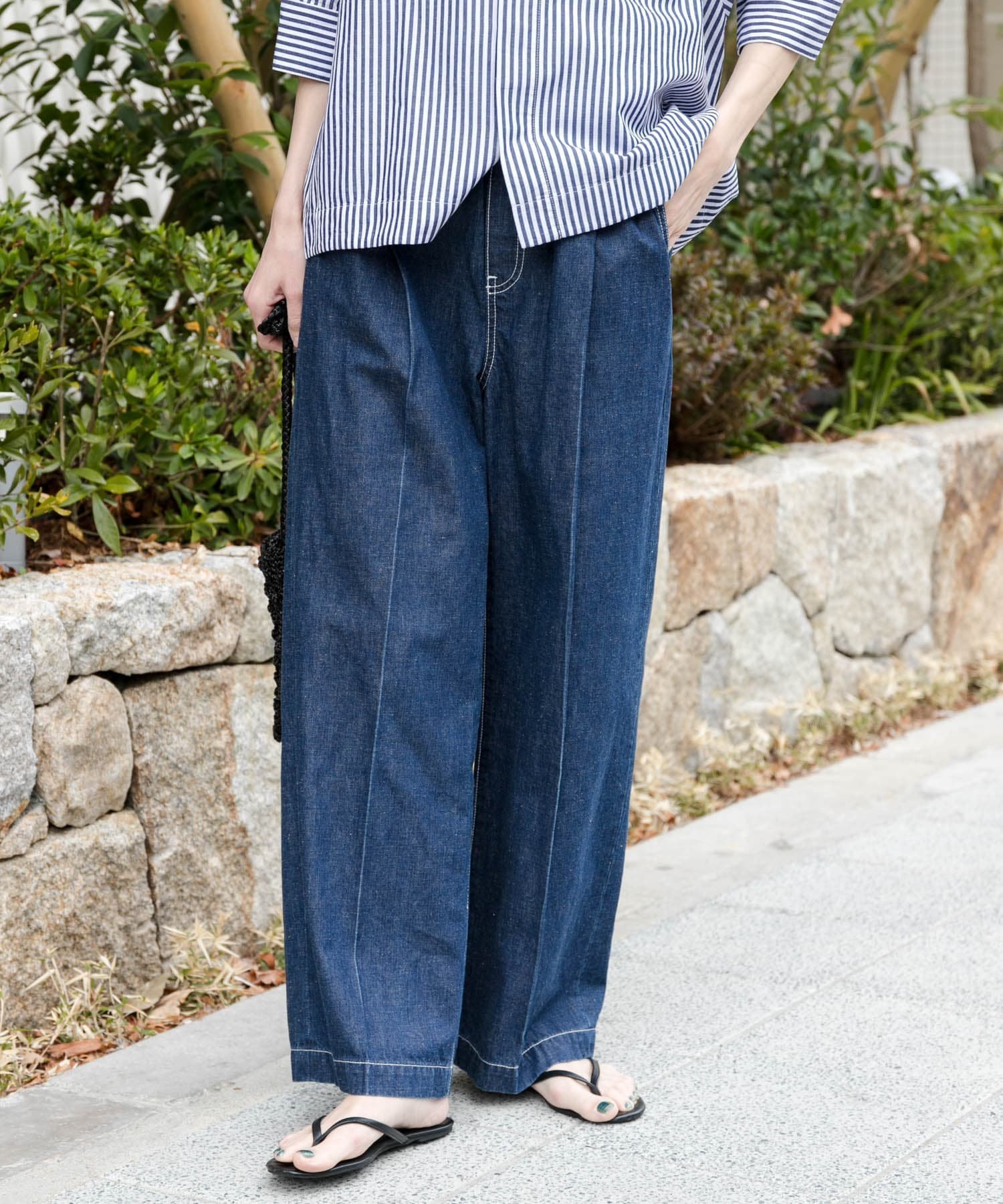【アーバンリサーチ ドアーズ/URBAN RESEARCH DOORS】のFORK SPOON 綿麻デニムパンツ 人気、トレンドファッション・服の通販 founy(ファニー) 　ファッション　Fashion　レディースファッション　WOMEN　パンツ　Pants　デニムパンツ　Denim Pants　2025年　2025　2025春夏・S/S　Ss,Spring/Summer,2025　シンプル　Simple　センター　Center　デニム　Denim　ベーシック　Basic　リラックス　Relax　ワイド　Wide　今季　This Season　夏　Summer　定番　Standard　S/S・春夏　Ss・Spring/Summer　 other-1|ID: prp329100004527429 ipo3291000000032016496