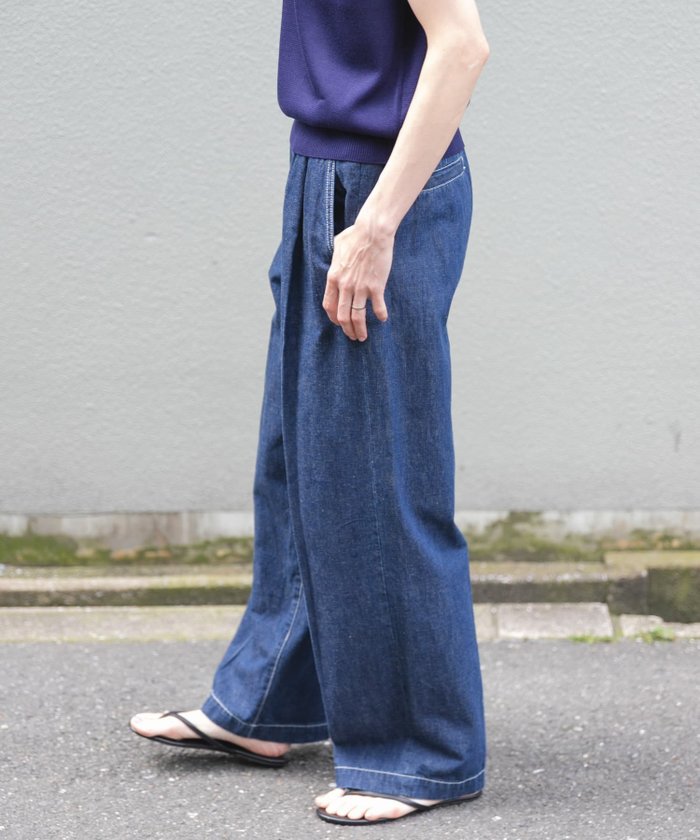 【アーバンリサーチ ドアーズ/URBAN RESEARCH DOORS】のFORK SPOON 綿麻デニムパンツ インテリア・キッズ・メンズ・レディースファッション・服の通販 founy(ファニー) https://founy.com/ ファッション Fashion レディースファッション Fashion for Women パンツ Pants & Trousers デニムパンツ・ジーンズ・美脚デニム Denim Jeans & Pants 2025年 2025 2025春夏・S/S Spring/Summer 2025 SS25 シンプル Simple, Minimal センター Center, Center Line デニム Denim, Jeans Material ベーシック Basic, Essential リラックス Relax, Relaxed Fit ワイド Wide, Wide Fit 今季 This Season, Current Season 夏 Summer 定番 Standard, Basic Item S/S・春夏 SS, Spring/Summer, Warm Season |ID: prp329100004527429 ipo3291000000032595694