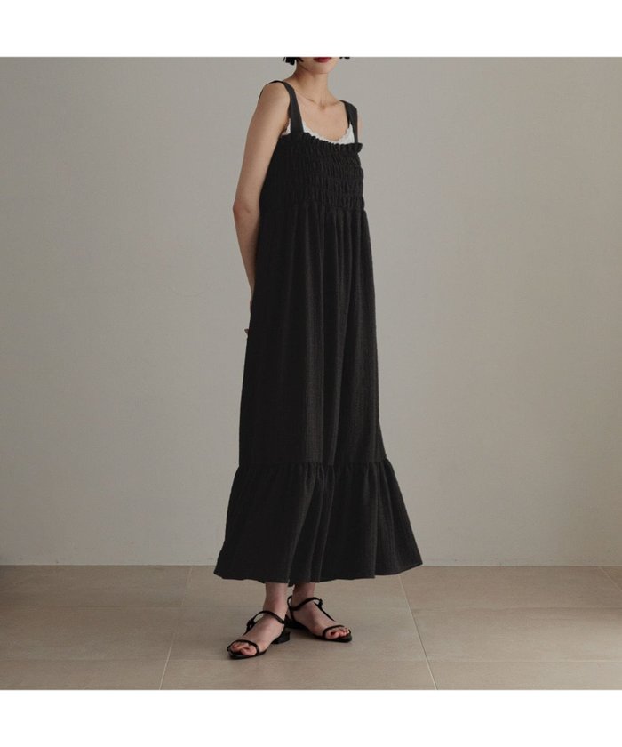 【ローリーズファーム/LOWRYS FARM】のシャーリングワンピース インテリア・キッズ・メンズ・レディースファッション・服の通販 founy(ファニー) https://founy.com/ ファッション Fashion レディースファッション Fashion for Women ワンピース Dresses おすすめ Recommended / Our Picks インナー Innerwear シャーリング Shirring, Ruched ジャケット Jacket, Outerwear トレンド Trend, Trending Now 無地 Plain, Solid Color |ID: prp329100004527432 ipo3291000000032750729