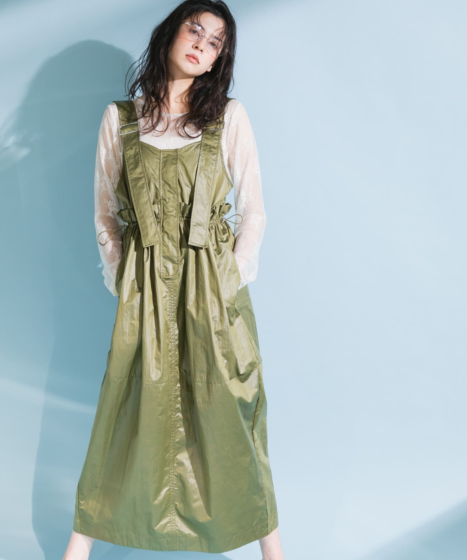 【ケービーエフ/KBF / URBAN RESEARCH】のミリタリージャンパースカート インテリア・キッズ・メンズ・レディースファッション・服の通販 founy(ファニー) 　ファッション　Fashion　レディースファッション　WOMEN　スカート　Skirt　2025年　2025　2025春夏・S/S　Ss,Spring/Summer,2025　インナー　Inner　シューズ　Shoes　タンク　Tank　フラット　Flat　ロング　Long　夏　Summer　春　Spring　S/S・春夏　Ss・Spring/Summer　KHAKI|ID: prp329100004527436 ipo3291000000032016530