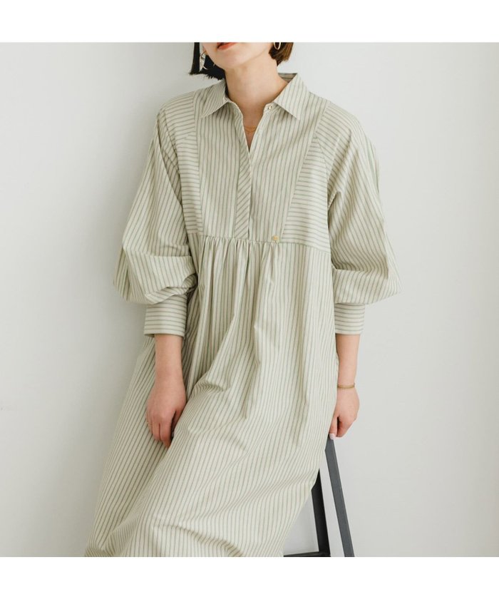 【アーバンリサーチ ロッソ/URBAN RESEARCH ROSSO】のF by ROSSO カラーストライプシャツワンピース インテリア・キッズ・メンズ・レディースファッション・服の通販 founy(ファニー) https://founy.com/ ファッション Fashion レディースファッション WOMEN ワンピース Dress シャツワンピース Shirt Dresses 2025年 2025 2025春夏・S/S Ss,Spring/Summer,2025 ギャザー Gather クラシカル Classical ストライプ Stripe タートルネック Turtleneck チャーム Charm フレア Flare ロング Long 夏 Summer 春 Spring S/S・春夏 Ss・Spring/Summer |ID: prp329100004527441 ipo3291000000032016544