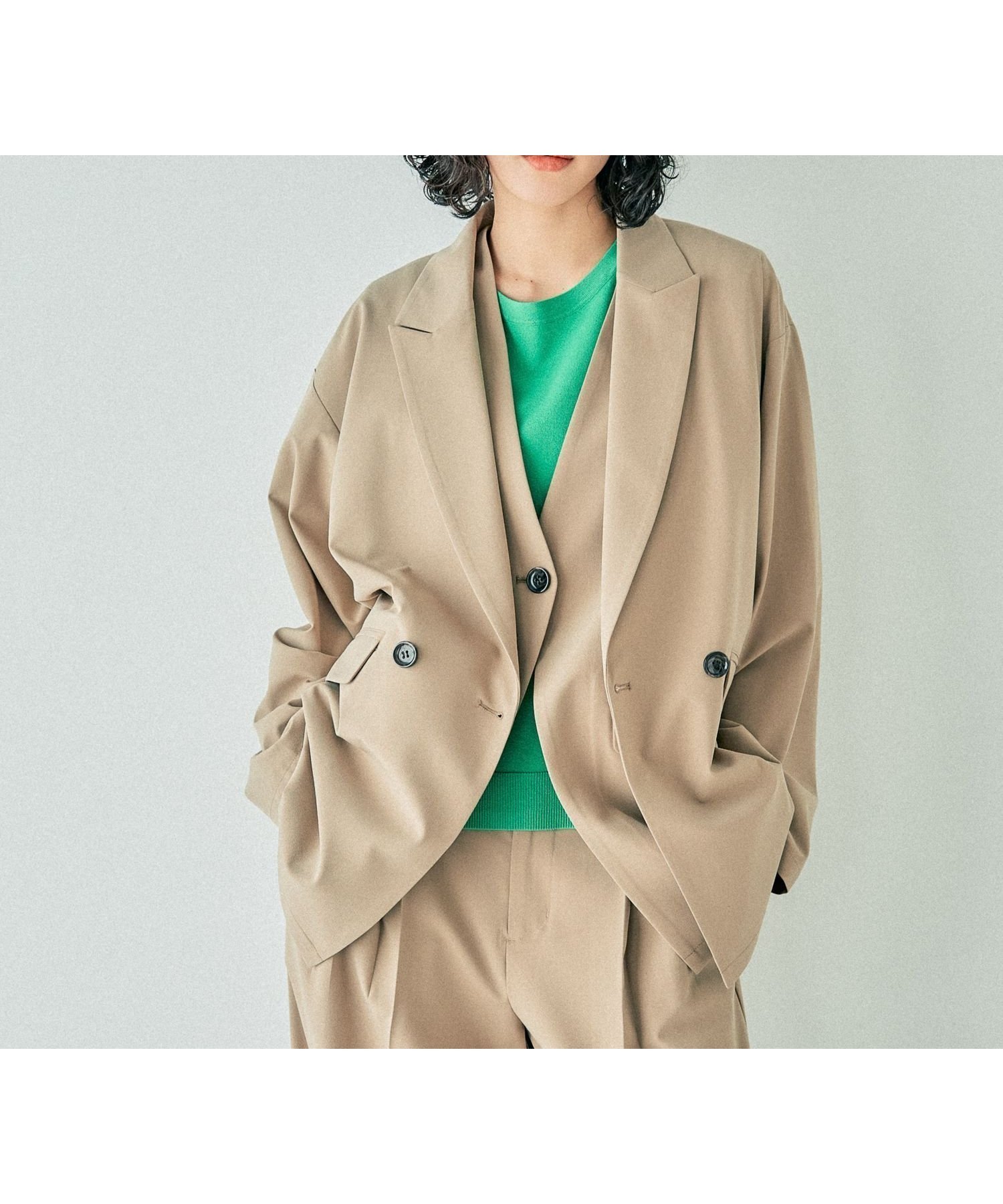 【レプシィム ローリーズファーム/LEPSIM LOWRYS FARM】のTRルーズWブレストジャケット 人気、トレンドファッション・服の通販 founy(ファニー) 　ファッション　Fashion　レディースファッション　Fashion for Women　アウター　Coat / Outerwear Collection　レディースジャケット・軽アウター　Jackets　おすすめ　Recommended / Our Picks　ジャケット　Jacket, Outerwear　セットアップ　Set-Up, Coordinated Outfit　デニム　Denim, Jeans Material　ボトム　Bottoms, Lower Wear　ルーズ　Loose, Oversized　 other-1|ID: prp329100004527453 ipo3291000000032713592