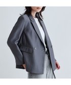 【インディヴィ/INDIVI】の【セレモニー/セットアップ可能/通勤】ダブルブレストジャケット チャコールグレー|ID: prp329100004527467 ipo3291000000032016638