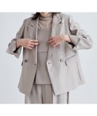 【インディヴィ/INDIVI】の【セレモニー/セットアップ可能/通勤】ダブルブレストジャケット ベージュ|ID: prp329100004527467 ipo3291000000032016639