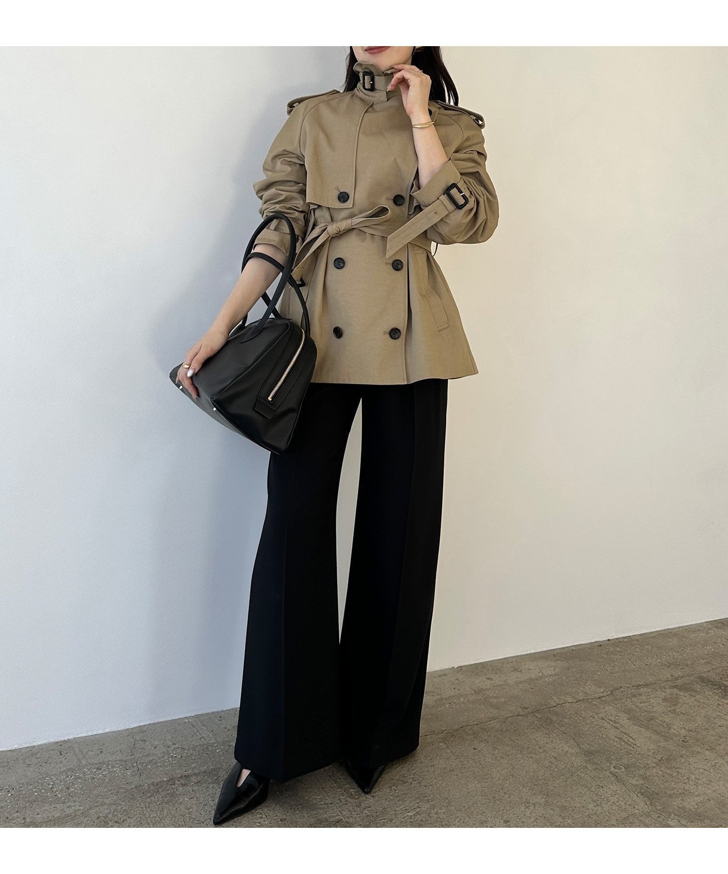 【アニュアンス/anuans】のツータックワイドパンツ インテリア・キッズ・メンズ・レディースファッション・服の通販 founy(ファニー) 　ファッション　Fashion　レディースファッション　Ladies' Fashion Online　パンツ　Pants　ジャージ　Jersey　スーツ　Suit　パイピング　Piping　フロント　Front　BLACK|ID: prp329100004527478 ipo3291000000032629064