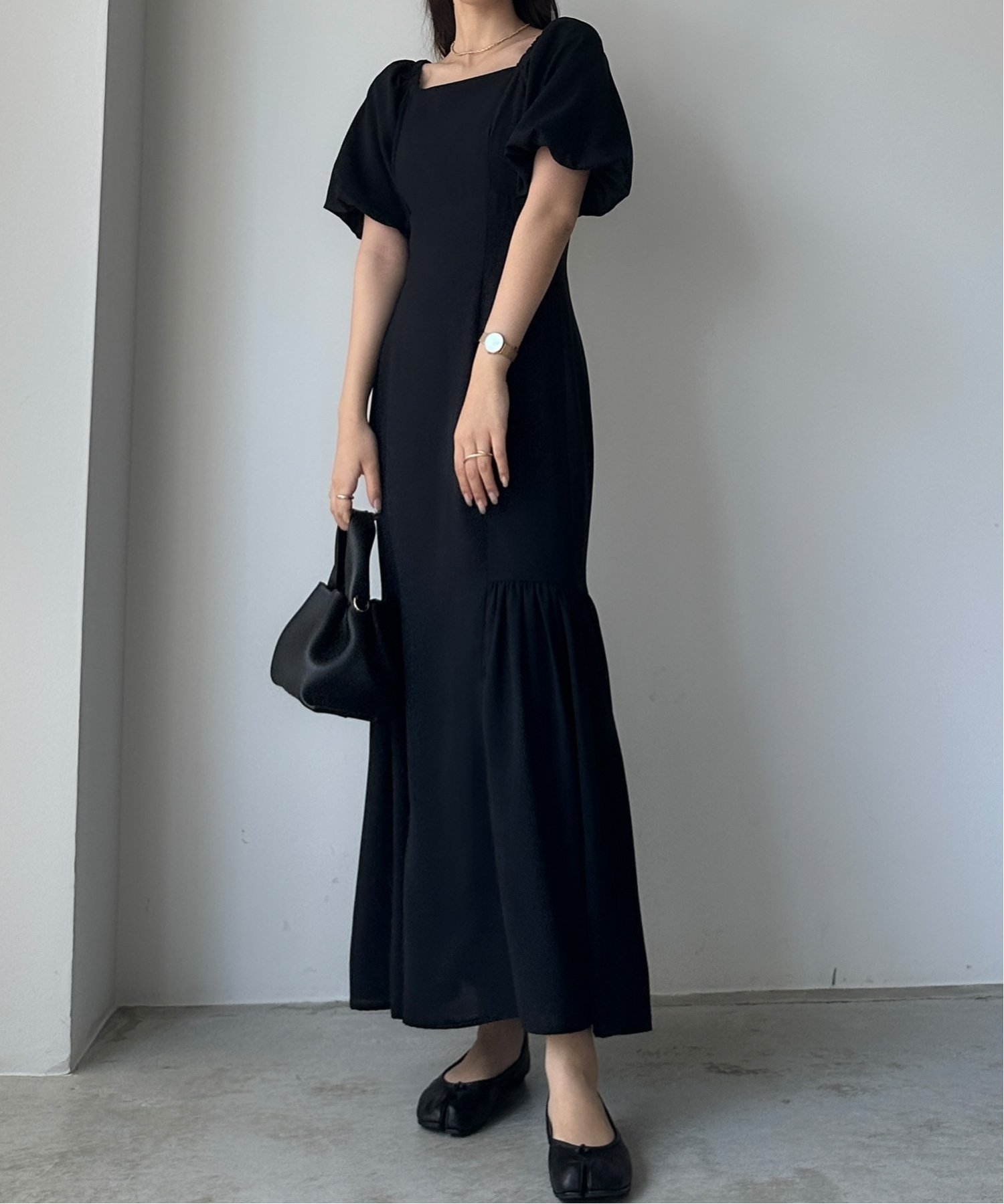【ジュノア/JUNOAH】のLouere マーメイドワンピース インテリア・キッズ・メンズ・レディースファッション・服の通販 founy(ファニー) 　ファッション　Fashion　レディースファッション　WOMEN　ワンピース　Dress　マーメイド　Mermaid　ブラック|ID: prp329100004527481 ipo3291000000032318076