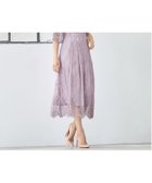 【ドレス/DRESS+】のワンピース ドレス 総レース Aライン ミモレ丈 結婚式 披露宴 パーティードレス ラベンダー|ID: prp329100004527493 ipo3291000000032016753