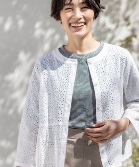 【デコイ/DECOY Since1981】の刺繍ジャケット 人気、トレンドファッション・服の通販 founy(ファニー) ファッション Fashion レディースファッション WOMEN アウター Coat Outerwear ジャケット Jackets シンプル Simple ジャケット Jacket バランス Balance フェミニン Feminine ペプラム Peplum 切替 Switching |ID:prp329100004527498