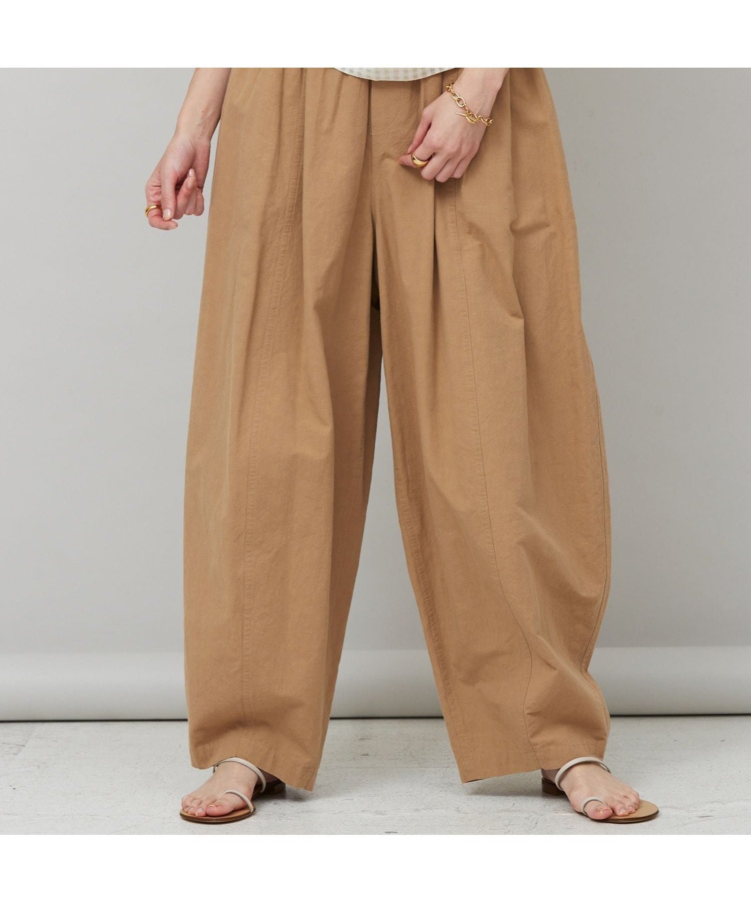 【カレンソロジー/Curensology】のコットンリネンドロストパンツ インテリア・キッズ・メンズ・レディースファッション・服の通販 founy(ファニー) 　ファッション　Fashion　レディースファッション　WOMEN　パンツ　Pants　エレガント 上品　Elegant　バランス　Balance　フィット　Fit　ミリタリー　Military　リネン　Linen　ワイド　Wide　ベージュ55|ID: prp329100004527511 ipo3291000000032016834