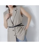 【ナチュラル ビューティー ベーシック/NATURAL BEAUTY BASIC】のテーラードベルテッドジレ ベージュ|ID: prp329100004527513 ipo3291000000032713674