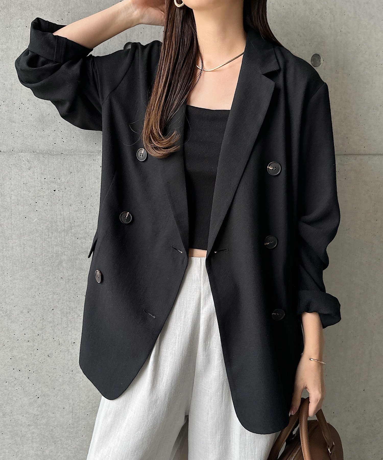 【その他のブランド/Other】のリネンライク ダブル テーラード ジャケット 人気、トレンドファッション・服の通販 founy(ファニー) 　ファッション　Fashion　レディースファッション　WOMEN　アウター　Coat Outerwear　ジャケット　Jackets　テーラードジャケット　Tailored Jackets　おすすめ　Recommend　ショルダー　Shoulder　ジャケット　Jacket　ダブル　Double　テーラード　Tailored　ドロップ　Drop　フォーマル　Formal　ポケット　Pocket　リネン　Linen　リラックス　Relax　エレガント 上品　Elegant　 other-1|ID: prp329100004527519 ipo3291000000032016861