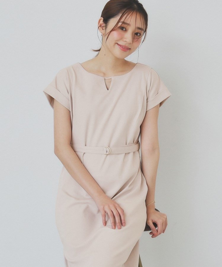 【インデックス/INDEX】の《5色展開/XS-3Lサイズ》Iラインシルエットワンピース【UV/接触冷感/洗濯機洗い可】 インテリア・キッズ・メンズ・レディースファッション・服の通販 founy(ファニー) 　ファッション　Fashion　レディースファッション　WOMEN　ワンピース　Dress　スマート　Smart　センター　Center　ポケット　Pocket　グレージュ|ID: prp329100004527540 ipo3291000000032300510