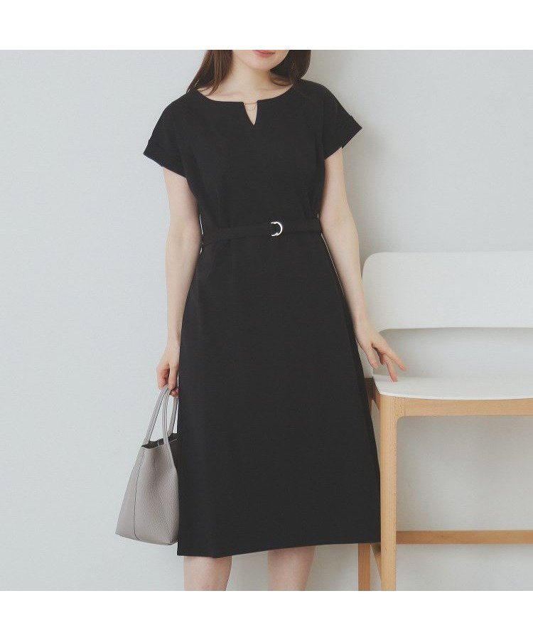 【インデックス/INDEX】の《5色展開/XS-3Lサイズ》Iラインシルエットワンピース【UV/接触冷感/洗濯機洗い可】 インテリア・キッズ・メンズ・レディースファッション・服の通販 founy(ファニー) 　ファッション　Fashion　レディースファッション　WOMEN　ワンピース　Dress　スマート　Smart　センター　Center　ポケット　Pocket　ブラック|ID: prp329100004527540 ipo3291000000032300512