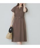 【インデックス/INDEX】の《5色展開/XS-3Lサイズ》Iラインシルエットワンピース【UV/接触冷感/洗濯機洗い可】 ブラウン|ID: prp329100004527540 ipo3291000000032300513