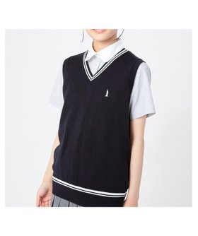 【イーストボーイ/EASTBOY】のベスト COOLMAX 12G ライン入り スクール 制服 通学 中学 高校 人気、トレンドファッション・服の通販 founy(ファニー) ファッション Fashion レディースファッション WOMEN アウター Coat Outerwear トップス・カットソー Tops/Tshirt ベスト/ジレ Gilets/Vests インナー Inner シルバー Silver バランス Balance ベスト Vest ポケット Pocket リボン Ribbon おすすめ Recommend |ID:prp329100004527550