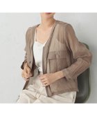 【コムサイズム/COMME CA ISM】のシアー Vネックブルゾン モカ|ID: prp329100004527560 ipo3291000000032734493