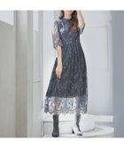 【ドレス/DRESS+】のレーススタンドカラーワンピースドレスパーティードレス チャコール|ID: prp329100004527576 ipo3291000000032017101