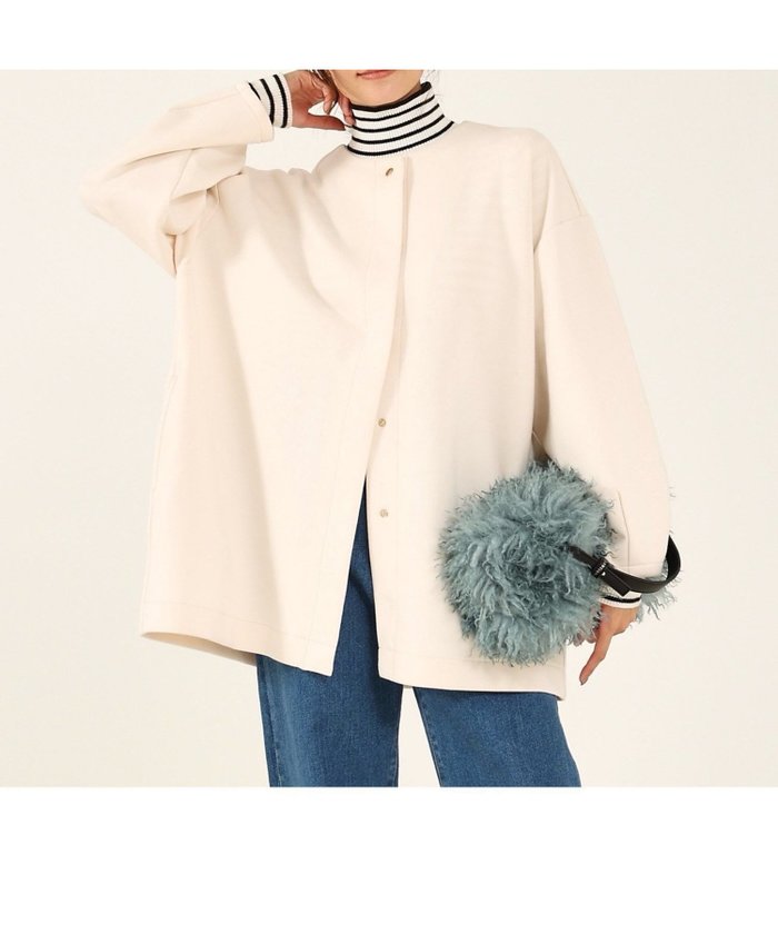 【アバハウスマヴィ/abahouse mavie】のシルキーダンボールハーフコート インテリア・キッズ・メンズ・レディースファッション・服の通販 founy(ファニー) https://founy.com/ ファッション Fashion レディースファッション WOMEN アウター Coat Outerwear コート Coats おすすめ Recommend インナー Inner カットソー Cut And Sew シンプル Simple ハイネック High Neck |ID: prp329100004527592 ipo3291000000032017166