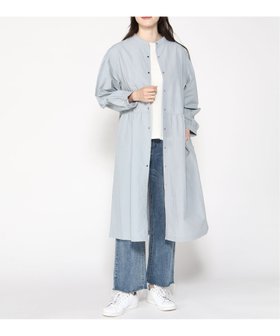 【クロコダイル/CROCODILE】のCROCODILEノーカラーウエスト切り替えライトコート 人気、トレンドファッション・服の通販 founy(ファニー) ファッション Fashion レディースファッション WOMEN アウター Coat Outerwear コート Coats |ID:prp329100004527597
