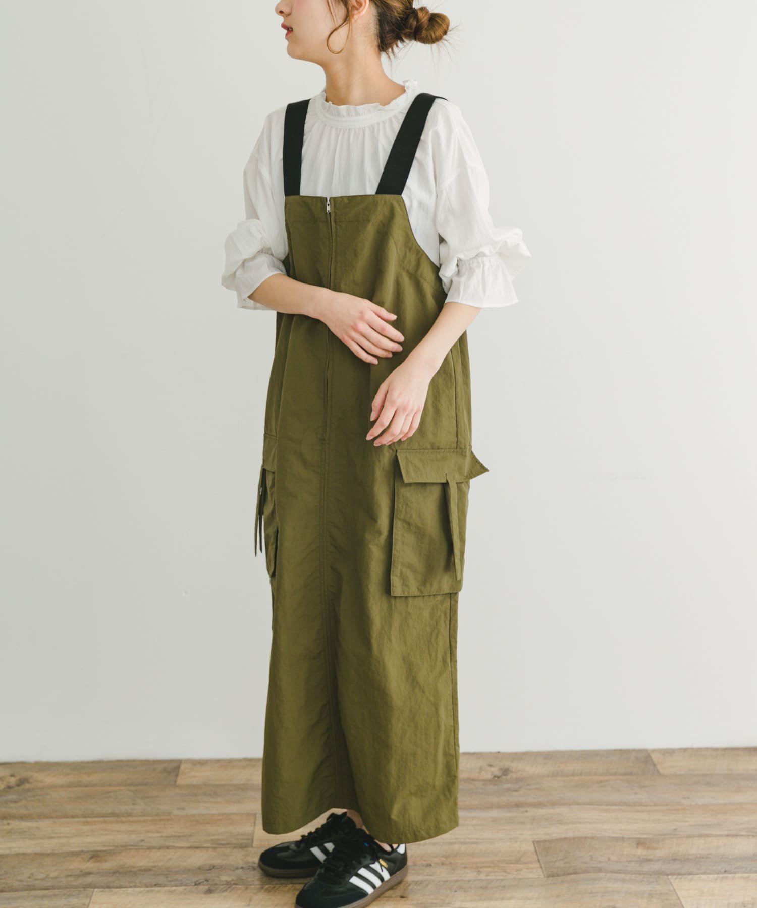 【その他のブランド/Other】のミリタリージャンパースカート インテリア・キッズ・メンズ・レディースファッション・服の通販 founy(ファニー) 　ファッション　Fashion　レディースファッション　WOMEN　スカート　Skirt　2025年　2025　2025春夏・S/S　Ss,Spring/Summer,2025　インナー　Inner　シンプル　Simple　タートル　Turtle　ミリタリー　Military　夏　Summer　S/S・春夏　Ss・Spring/Summer　KHK|ID: prp329100004527608 ipo3291000000032017237