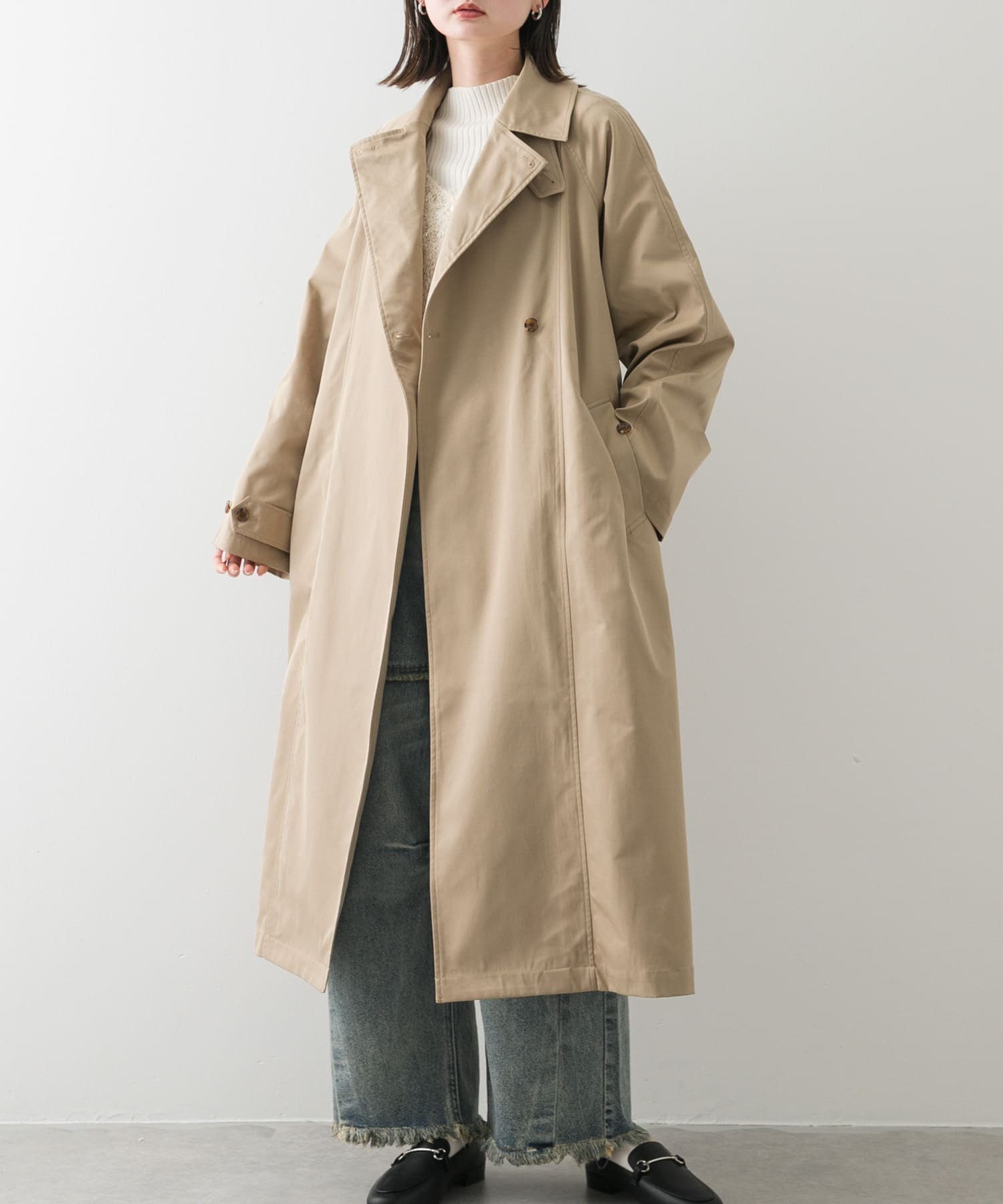 【センスオブプレイス/SENSE OF PLACE by URBAN RESEARCH】のラグラントレンチコート インテリア・キッズ・メンズ・レディースファッション・服の通販 founy(ファニー) 　ファッション　Fashion　レディースファッション　WOMEN　アウター　Coat Outerwear　コート　Coats　トレンチコート　Trench Coats　2025年　2025　2025春夏・S/S　Ss,Spring/Summer,2025　エレガント 上品　Elegant　シンプル　Simple　スタンド　Stand　夏　Summer　S/S・春夏　Ss・Spring/Summer　BEIGE|ID: prp329100004527635 ipo3291000000032017337