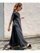 【ジュノア/JUNOAH】のAラインゆったり半袖マキシ丈ワンピース 人気、トレンドファッション・服の通販 founy(ファニー) ファッション Fashion レディースファッション WOMEN ワンピース Dress マキシ Maxi 半袖 Short Sleeve thumbnail ダークグレー|ID: prp329100004527645 ipo3291000000032305419