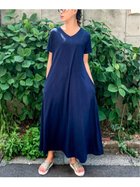 【ジュノア/JUNOAH】のAラインゆったり半袖マキシ丈ワンピース 人気、トレンドファッション・服の通販 founy(ファニー) ファッション Fashion レディースファッション WOMEN ワンピース Dress マキシ Maxi 半袖 Short Sleeve thumbnail ネイビー|ID: prp329100004527645 ipo3291000000032305420
