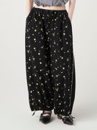 【ファーファー/FURFUR】の【限定カラー】フラワープリントスウェットワイドパンツ 人気、トレンドファッション・服の通販 founy(ファニー) ファッション Fashion レディースファッション WOMEN パンツ Pants ギャザー Gather プリント Print リボン Ribbon ワイド Wide thumbnail BLK[009]|ID: prp329100004527658 ipo3291000000032017431