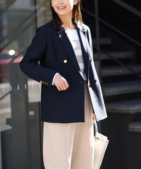【アー ヴェー ヴェー/a.v.v】の【マシンウォッシャブル】ダブルブレストジャケット 人気、トレンドファッション・服の通販 founy(ファニー) ファッション Fashion レディースファッション WOMEN アウター Coat Outerwear ジャケット Jackets おすすめ Recommend インナー Inner ストライプ Stripe デニム Denim トレンド Trend ベーシック Basic 再入荷 Restock/Back In Stock/Re Arrival 洗える Washable ビジネス 仕事 通勤 Business |ID:prp329100004527660