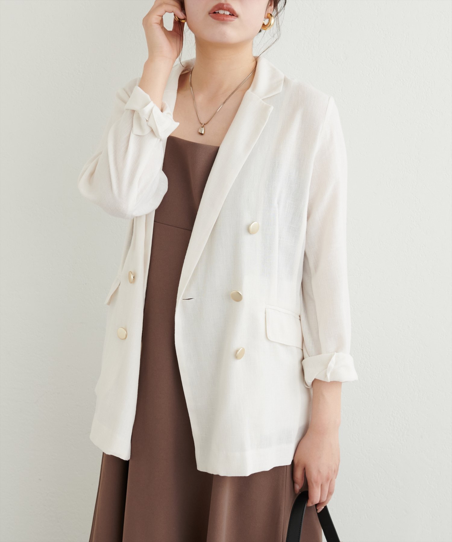 【ナチュラルクチュール/natural couture】の麻調合繊ほんのりシアージャケット インテリア・キッズ・メンズ・レディースファッション・服の通販 founy(ファニー) 　ファッション　Fashion　レディースファッション　WOMEN　アウター　Coat Outerwear　ジャケット　Jackets　春　Spring　秋　Autumn/Fall　カーディガン　Cardigan　コンパクト　Compact　シアー　Sheer　ジャケット　Jacket　デニム　Denim　フェミニン　Feminine　ポケット　Pocket　羽織　Haori　ロング　Long　おすすめ　Recommend　エレガント 上品　Elegant　2025年　2025　2025春夏・S/S　Ss,Spring/Summer,2025　オフホワイト|ID: prp329100004527679 ipo3291000000032056473