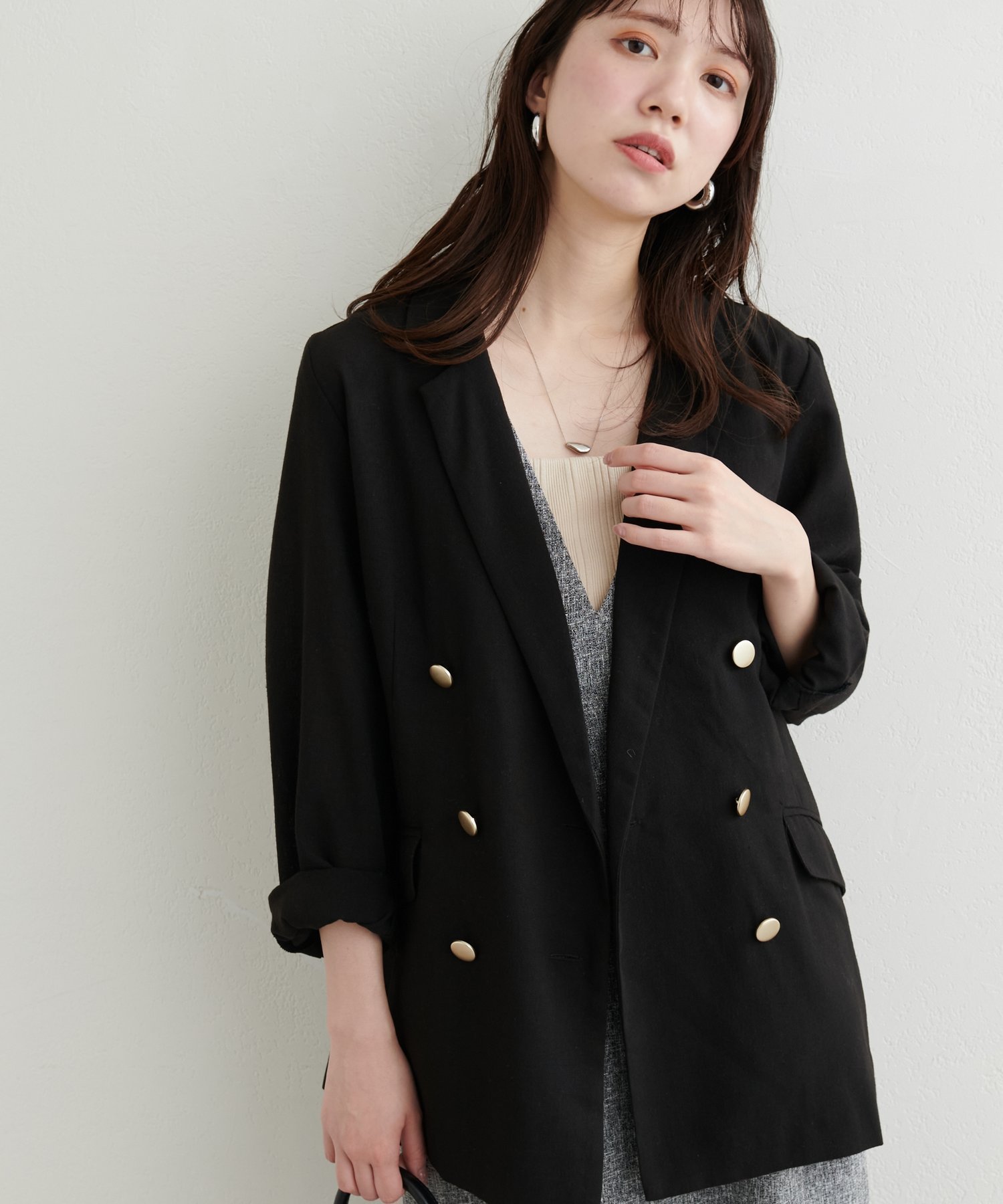 【ナチュラルクチュール/natural couture】の麻調合繊ほんのりシアージャケット インテリア・キッズ・メンズ・レディースファッション・服の通販 founy(ファニー) 　ファッション　Fashion　レディースファッション　WOMEN　アウター　Coat Outerwear　ジャケット　Jackets　春　Spring　秋　Autumn/Fall　カーディガン　Cardigan　コンパクト　Compact　シアー　Sheer　ジャケット　Jacket　デニム　Denim　フェミニン　Feminine　ポケット　Pocket　羽織　Haori　ロング　Long　おすすめ　Recommend　エレガント 上品　Elegant　2025年　2025　2025春夏・S/S　Ss,Spring/Summer,2025　ブラック|ID: prp329100004527679 ipo3291000000032056475
